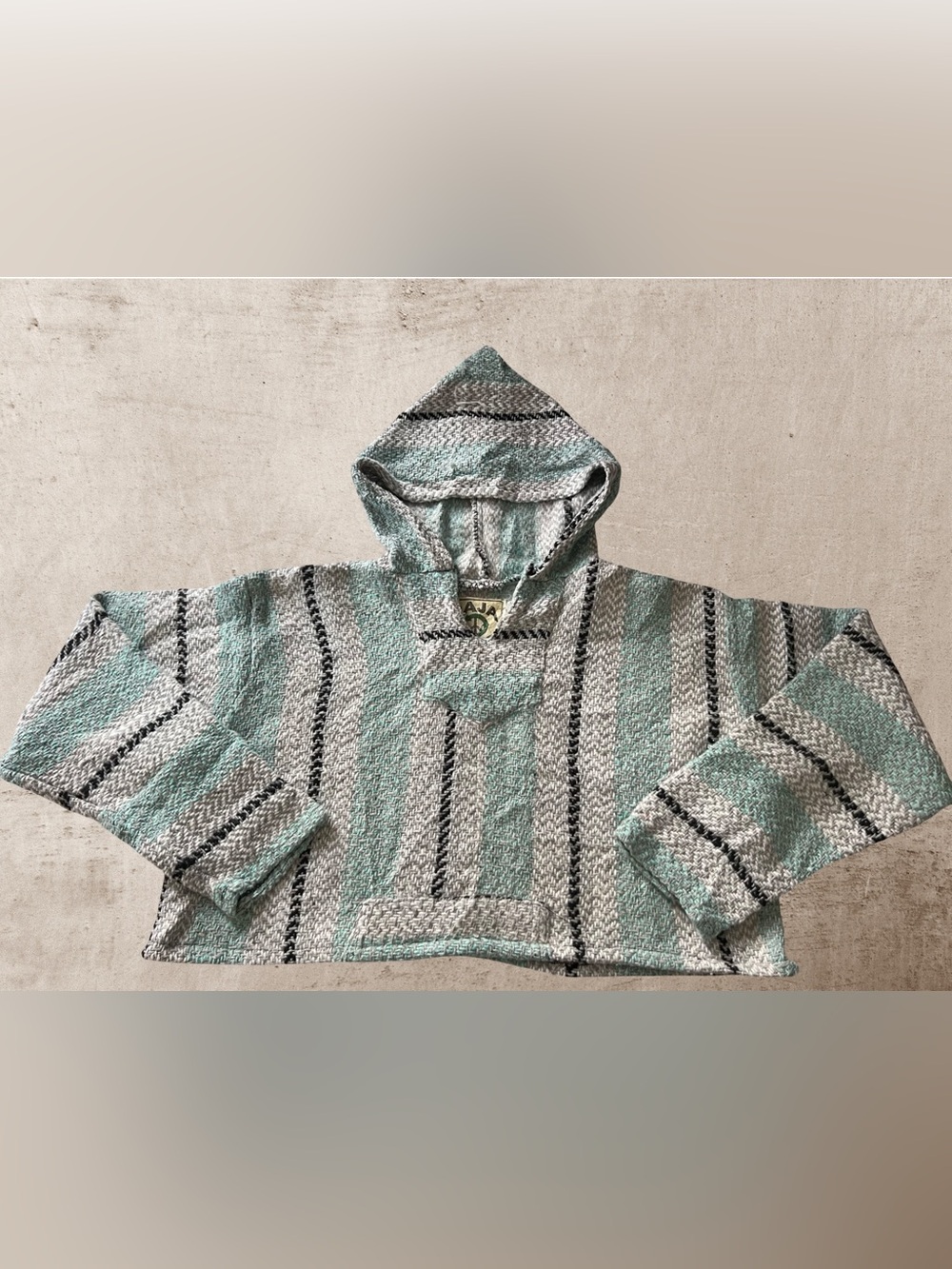 Baja Joe Pastel Mint/Pistachio Striped Hoodie